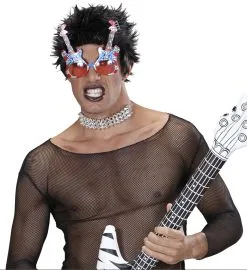 Bril Hard Rock Gitaar -Muziek & Popsterren Winkel 0345m d 1