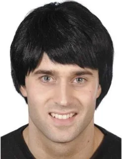 Fred Flintstone Stijl Zwarte Pruik Man