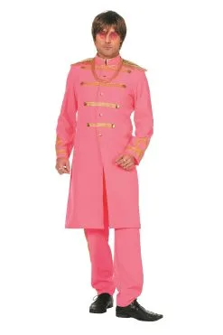 Roze Sgt. Pepper Van De Beatles Man Kostuum