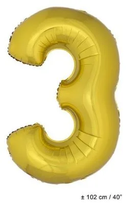 Ballon Nummer 3 Goud