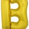 Letterballon B Goud