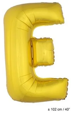 Letterballon E Goud