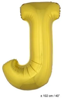 Letterballon J Goud
