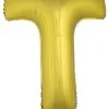 Letterballon T Goud