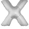 Letterballon X Zilver