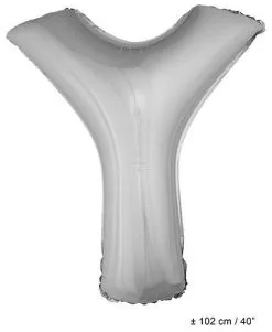 Letterballon Y Zilver