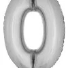 Ballon Nummer 0 Zilver