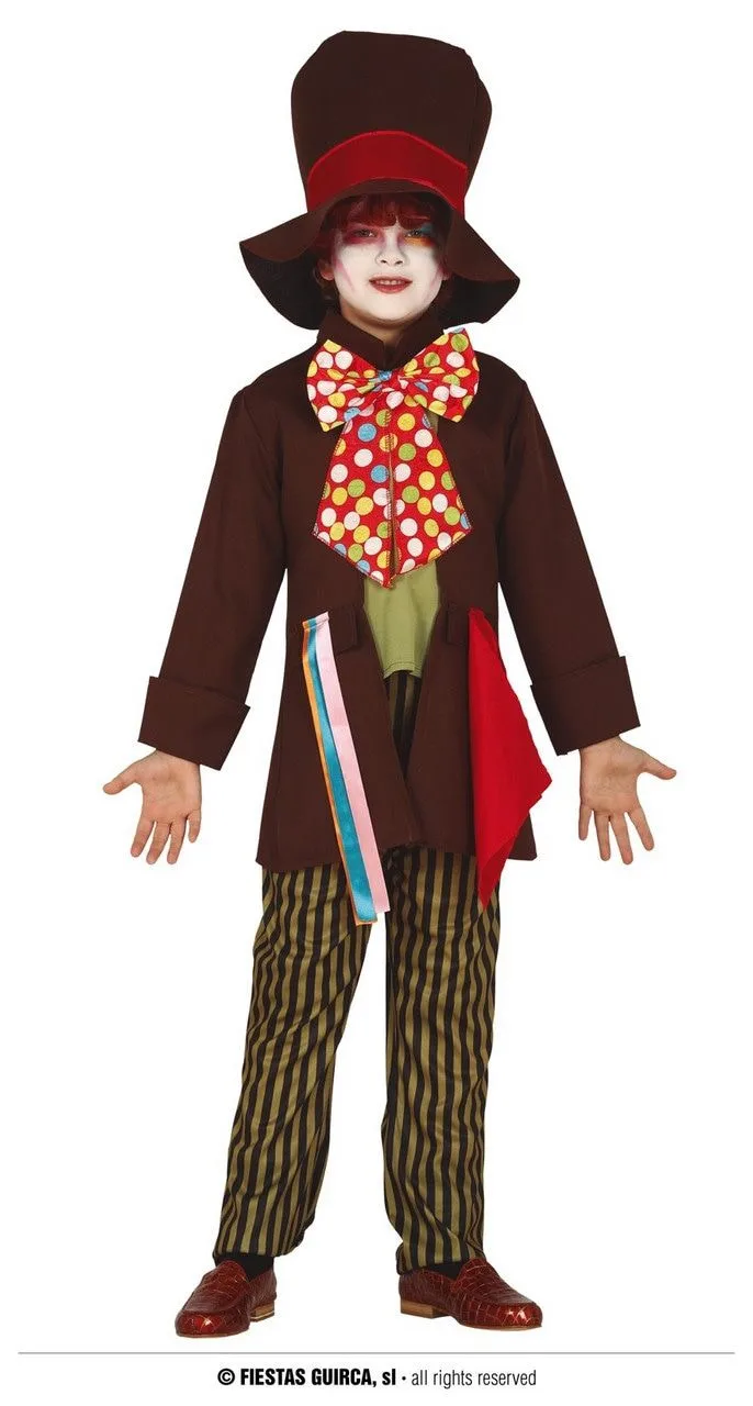 Gekke Hoedenmaker Nieuwe Stijl Jongen Kostuum 1 Gekke Hoedenmaker Nieuwe Stijl Jongen Kostuum