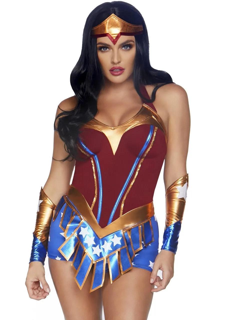 Super Sexy Held Wonder Woman Vrouw Kostuum 3 Super Sexy Held Wonder Woman Vrouw Kostuum - Afbeelding 3