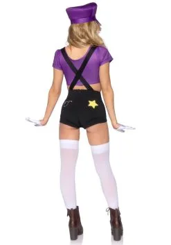 Gamer Super Bad Waluigi Vrouw Kostuum -Muziek & Popsterren Winkel leg 2022 87124 052 4 3