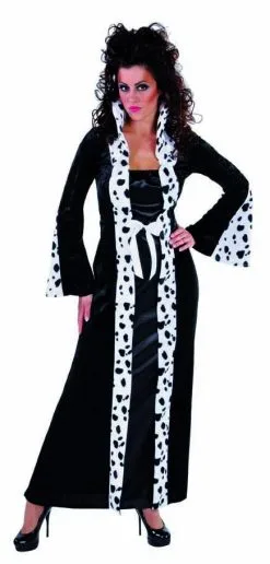 Dalmatier Dame Cruella Vrouw Kostuum