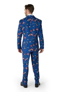 Retro Gamer Navy Insert Coin Man Kostuum -Muziek & Popsterren Winkel obas 1021 4 13