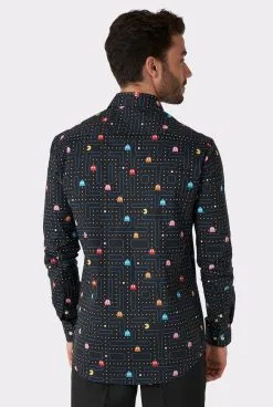 Pac-Man Arcade Icon Zwart Blouse -Muziek & Popsterren Winkel ossm 0026 3 10