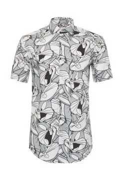 Whats Up Doc Bugs Bunny Blouse Zwart Wit Man -Muziek & Popsterren Winkel osss 1006 6 14