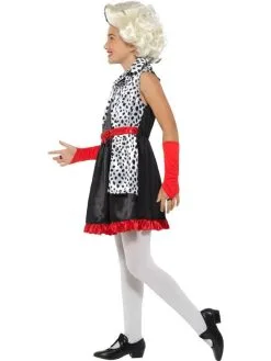 Kleine Slechte Cruella De Vil Meisje Kostuum -Muziek & Popsterren Winkel smf2018 49696 4 25