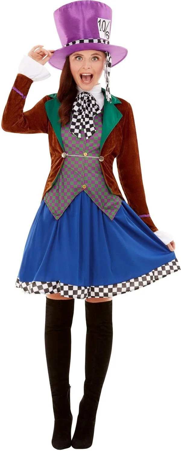 Zo Gek Als Een Mad Hatter Vrouw Kostuum 2 Zo Gek Als Een Mad Hatter Vrouw Kostuum - Afbeelding 2