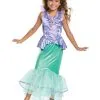Mooie Disney Kleine Zeemeermin Ariel Deluxe Meisje Kostuum