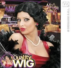 Pruik, Betty Zwart -Muziek & Popsterren Winkel wdm1014 f0746 c