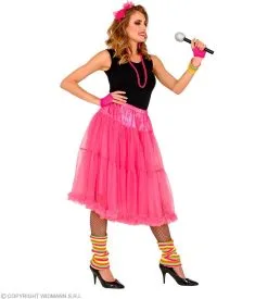 Knielange Tulle Rok Petticoat 65 Centimeter Roze Vrouw -Muziek & Popsterren Winkel wdm 2021 10357 4 2